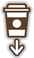 Coffee cup arrow